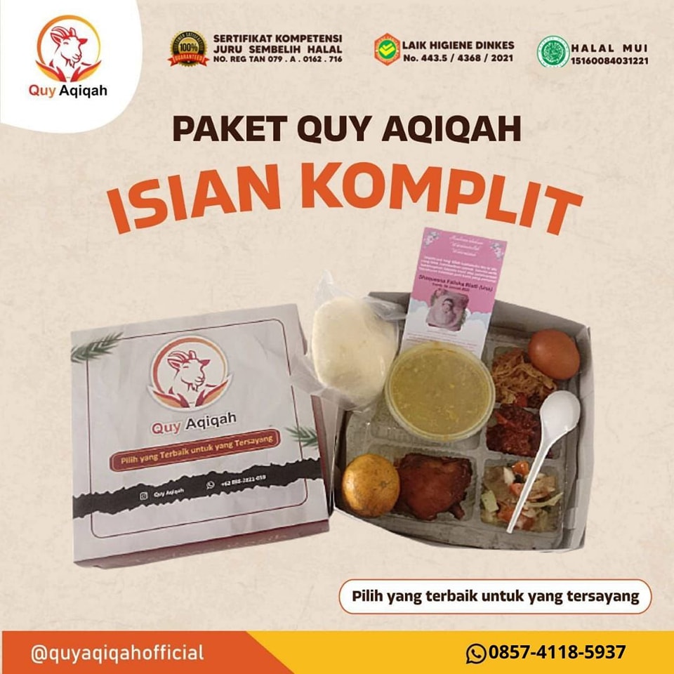 isi paket aqiqah komplit